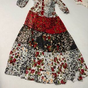 Floral Patchwork Maxi Dress